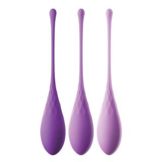 Pipedream Fantasy For Her Kegel Train-Her Set - szilikon, vízálló gésagolyó szett - 18,4 cm (lila)