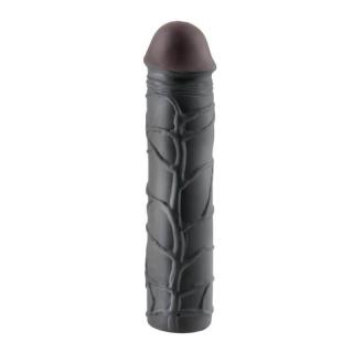 Pipedream Fantasy X-Tensions Mega 3" Extension - vízálló, élethű, hosszabbító péniszköpeny - 22,8 cm (fekete)