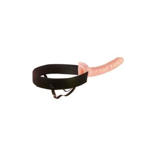 Pipedream Fetish Fantasy Series 10" Hollow Strap-On - felcsatolható, vízálló, élethű dildó hámmal - 25,4 cm (fekete-átlátszó)