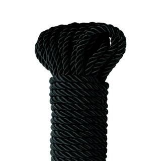 Pipedream Fetish Fantasy Series Deluxe Silk Rope - poliészter kötöző - 975 cm (fekete)