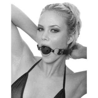 Pipedream Fetish Fantasy Series Limited Edition Breathable Ball Gag - szilikon szájpeckelő (fekete)