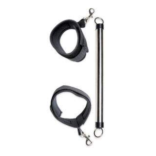 Pipedream Fetish Fantasy Series Limited Edition Spreader Bar - fém bokakötöző - 71 cm (ezüst-fekete)