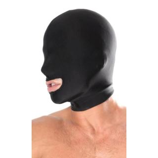 Pipedream Fetish Fantasy Series Spandex Open Mouth Hood - poliészter maszk (fekete)