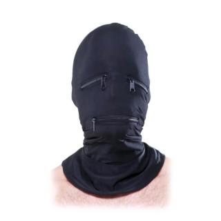 Pipedream Fetish Fantasy Series Zipper Face Hood - poliészter maszk (fekete)