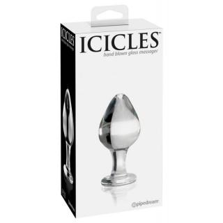 Pipedream Icicles No. 25 - üveg, vízálló anál dildó - 7,8 cm (átlátszó)