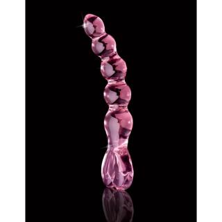 Pipedream Icicles No. 43 - üveg, vízálló anál golyósor - 20 cm (rózsaszín)