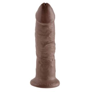 Pipedream King Cock 9" Cock - letapasztható, vízálló, élethű dildó - 22,8 cm (barna)
