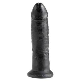 Pipedream King Cock 9" Cock - letapasztható, vízálló, élethű dildó - 22,8 cm (fekete)