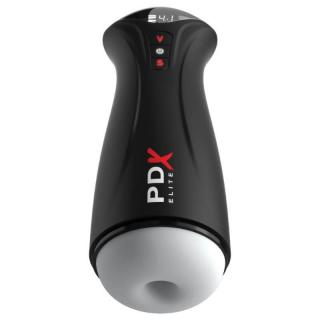 Pipedream PDX Elite Fap-Gasm - szilikon, akkus, vízálló, vibrációs maszturbátor (fekete-füstszínű)