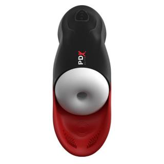 Pipedream PDX Elite Fap-O-Matic Pro - szilikon, akkus, vízálló, vibrációs maszturbátor (fehér-fekete)
