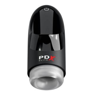 Pipedream PDX Elite Hydrogasm - akkus, vízálló, vibrációs maszturbátor (fekete-átlátszó)