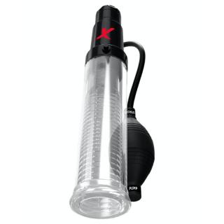 Pipedream PDX Elite Suck-N-Pump Stroker - vibrációs péniszpumpa (fekete-átlátszó)