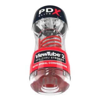 Pipedream PDX Elite Viewtube 2 - vízálló maszturbátor (átlátszó)