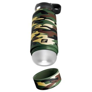 Pipedream PDX Plus Fap Flask Happy Camper Discreet Stroker - vízálló maszturbátor (átlátszó)