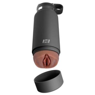Pipedream PDX Plus Fuck Flask Secret Delight Discreet Stroker - vízálló, élethű vagina maszturbátor (barna)