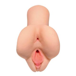 Pipedream PDX Plus Pick Your Pleasure Stroker - vízálló, élethű vagina és popsi maszturbátor (testszínű)