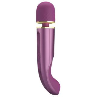 Pretty Love Colorful Massager - szilikon, akkus, vízálló, masszírozó vibrátor - 24 cm (lila)
