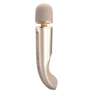 Pretty Love Interesting Massager - szilikon, akkus, vízálló, masszírozó vibrátor - 29 cm (arany)