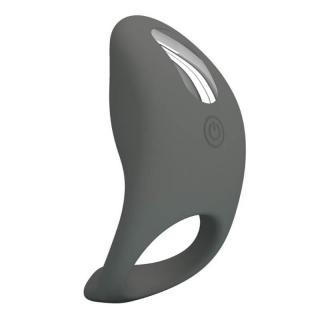 Pretty Love Master Ring II - szilikon, akkus, csiklóizgatós, vibrációs péniszgyűrű (fekete)