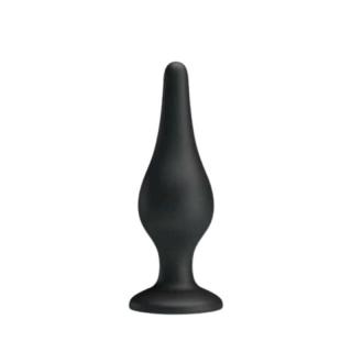 Pretty Love Sensitive Prostate Plug - szilikon, letapasztható, vízálló anál dildó - 14 cm (fekete)