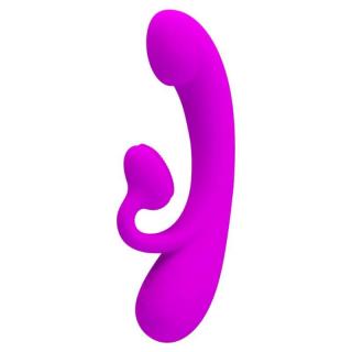 Pretty Love Sincere - szilikon, akkus, G-pontos, vízálló, csiklókaros vibrátor - 17 cm (lila)