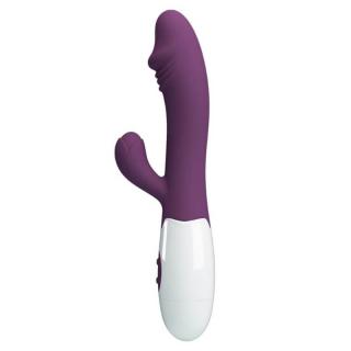 Pretty Love Snappy - szilikon, akkus, csiklóizgatós, vízálló G-pont vibrátor - 19 cm (lila)