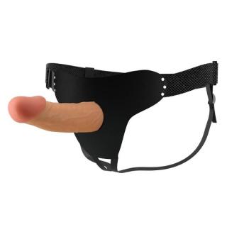 Pretty Love Stark Harness Briefs - felcsatolható, vízálló, élethű dildó hámmal - 17,5 cm (testszínű)