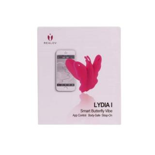Realov Lydia - szilikon, okos, akkus, vízálló pillangó vibrátor - 8,7 cm (rózsaszín)