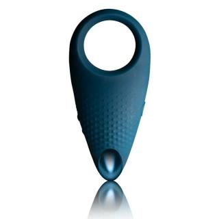 Rocks-Off Empower - szilikon, akkus, csiklóizgatós, vízálló, vibrációs péniszgyűrű (kék)