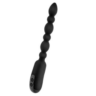 S Pleasures Anal Stimulator - szilikon, akkus, vízálló anál vibrátor - 27,4 cm (fekete)