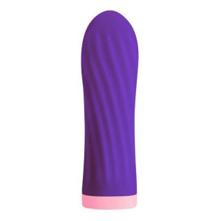 S Pleasures Bullet TwistShout - szilikon, akkus, vízálló, mini vibrátor - 8,5 cm (lila)