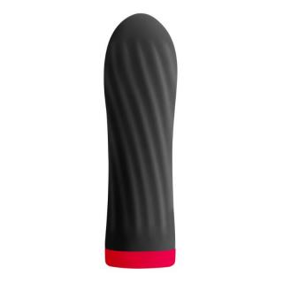 S Pleasures TwistShout - szilikon, akkus mini vibrátor - 8,5 cm (fekete)