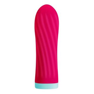 S Pleasures TwistShout - szilikon, akkus, vízálló mini vibrátor - 8,5 cm (piros)