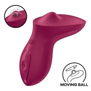 Satisfyer Exciterrr - szilikon, akkus, vízálló, csiklóizgató vibrátor - 12,5 cm (bordó)