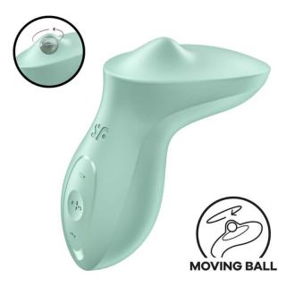 Satisfyer Exciterrr - szilikon, akkus, vízálló, csiklóizgató vibrátor - 12,5 cm (zöld)