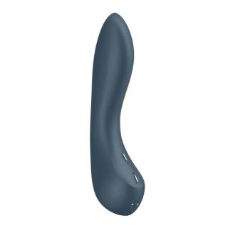 Satisfyer G-Spot Wave 4 - szilikon, akkus, vízálló G-pont vibrátor - 21 cm (kék)