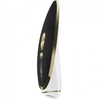 Satisfyer Luxury Haute - szilikon, akkus, vízálló csiklóizgató vibrátor - 19,2 cm (fekete-fehér)