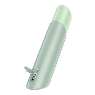 Satisfyer Naughty Kiss - szilikon, akkus, rúzs alakú mini vibrátor - 12 cm (zöld)