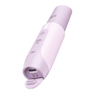 Satisfyer Secret Kiss - szilikon, akkus, rúzs alakú mini vibrátor - 13 cm (lila)