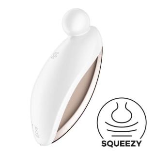 Satisfyer Spot On 2 - szilikon, akkus, vízálló, csiklóizgató mini vibrátor - 9,5 cm (fehér)