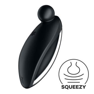 Satisfyer Spot On 2 - szilikon, akkus, vízálló, csiklóizgató mini vibrátor - 9 cm (fekete)