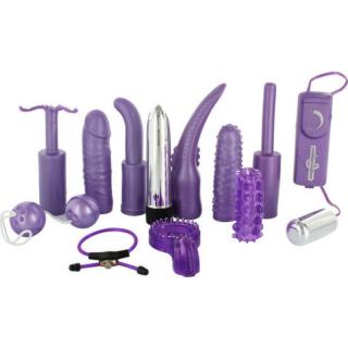 Seven Creations Dirty Dozen Sex Toy Kit - vibrátor szett - 13 cm (lila)