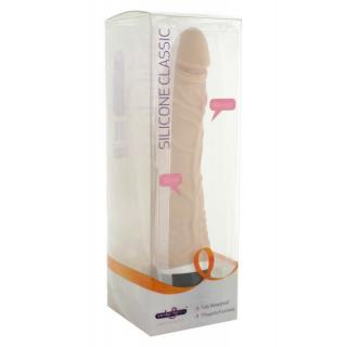 Seven Creations Silicone Classic - szilikon, vízálló, élethű vibrátor - 21 cm (testszínű)