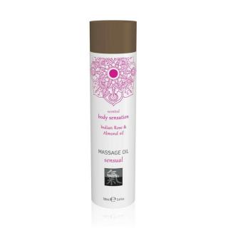 Shiatsu Massage Oil Sensual - masszázsolaj - indiai rózsa-mandula olaj (100 ml)