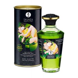 Shunga Aphrodisiac Oils-Organica Exotic Green Tea - melegítős masszázsolaj - zöld tea (100 ml)