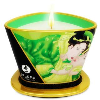 Shunga Candle Green Tea - masszázsgyertya - zöld tea (170 ml)