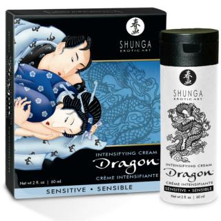 Shunga Dragon Sensitive Cream - potencianövelő, melegítős, hűsítő gyógynövényes krém férfiaknak (60 ml)
