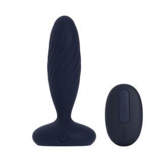 Svakom Jordan - szilikon, okos, akkus, távirányítós, vízálló anál vibrátor - 12 cm (Fekete)