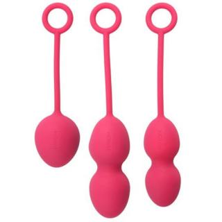 Svakom Nova Balls - szilikon, vízálló gésagolyó szett - 3 részes - 13,5/16,2/17 cm (piros)