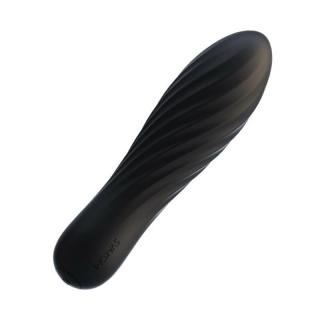 Svakom Tulip - szilikon, akkus, G-pontos, vízálló vibrátor - 10,6 cm (fekete)